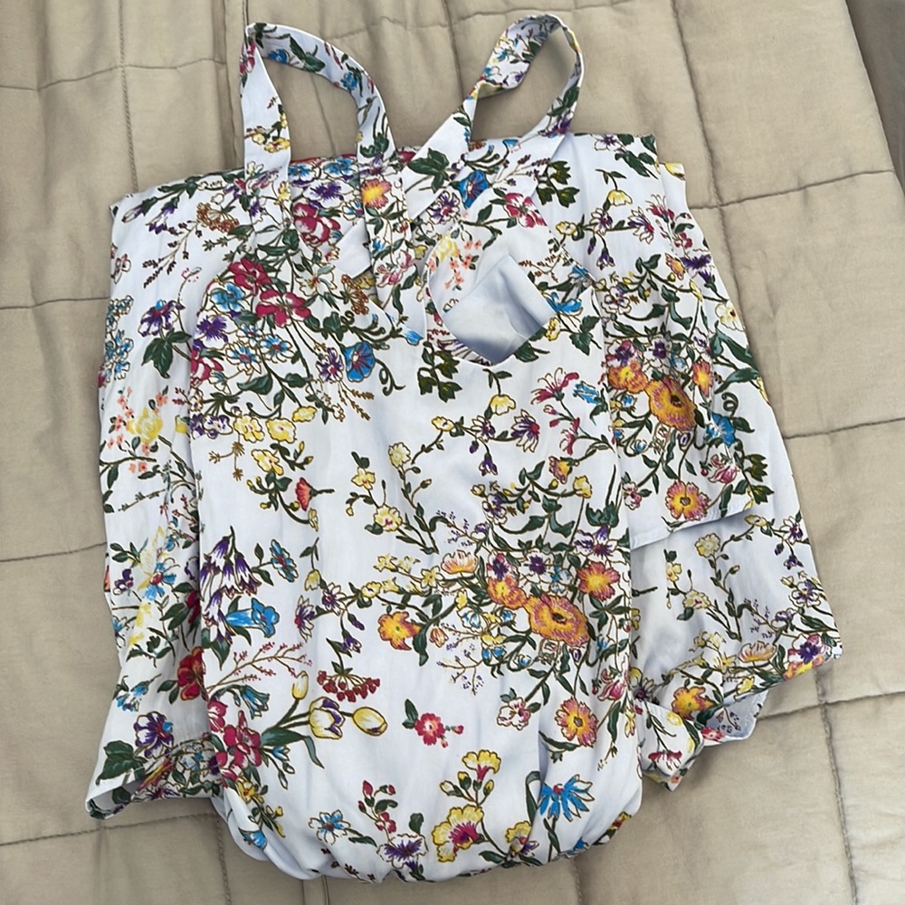 Floral midi dress, asymmetrical. - Picture 8 of 8